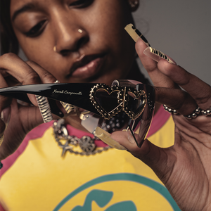 Black Y2K Heart Throb Frames